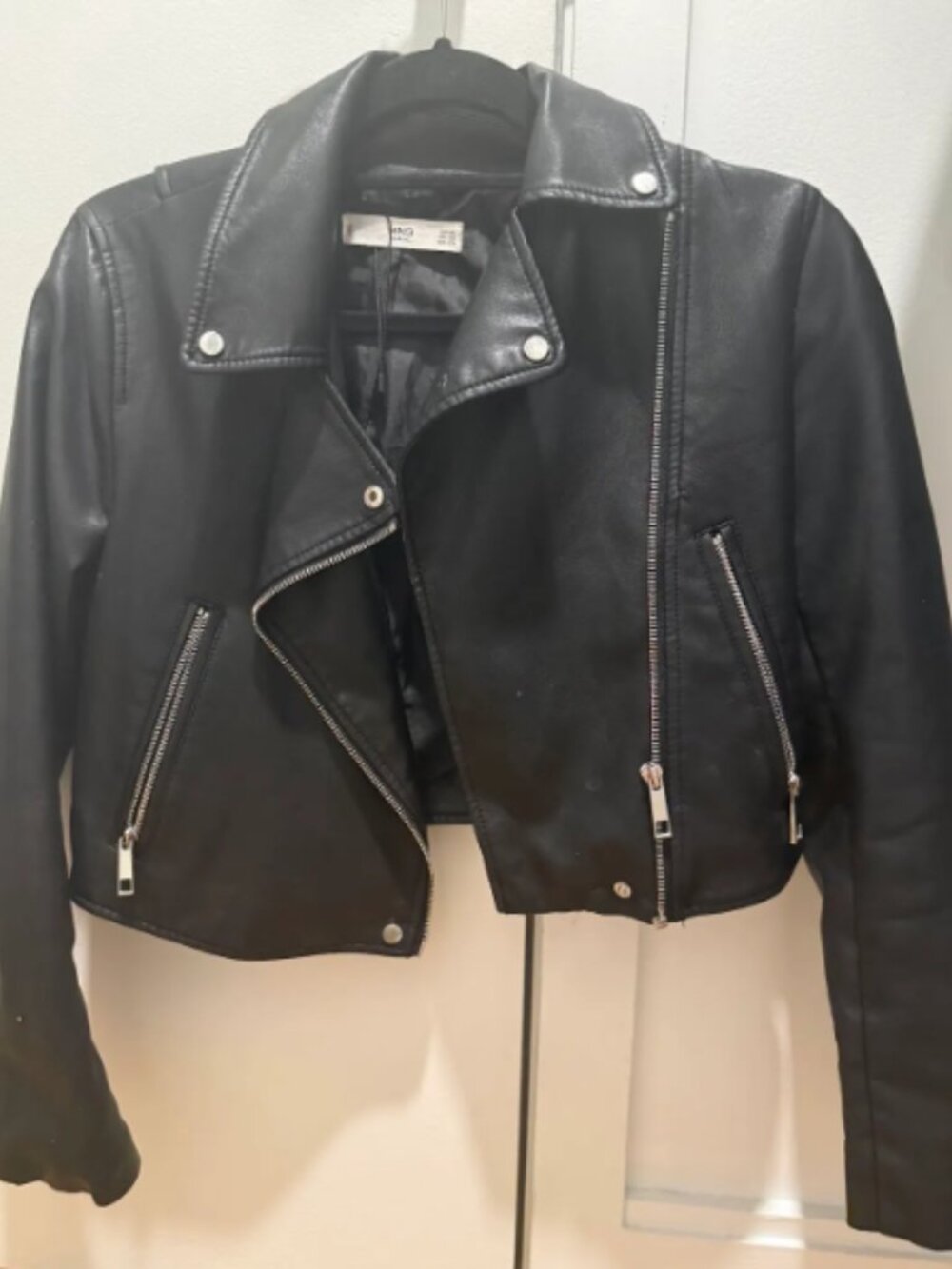 Mango XS Faux Leather Jacket